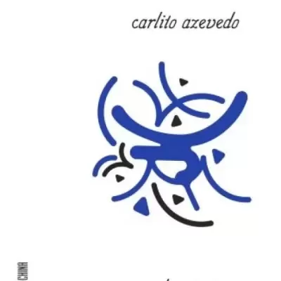Capa de livro branca com texto e ilustração abstrata azul e preta