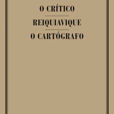 Capa castanha clara de livro com texto preto