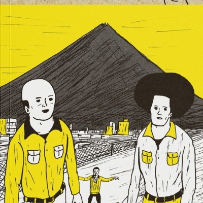 Capa de livro com ilustração de duas pessoas e um cão, texto 'Tóquio Zombie'