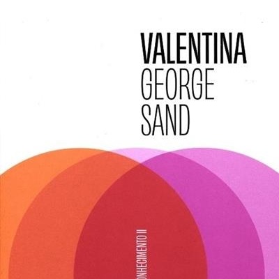 Capa de livro Valentina George Sand com círculos coloridos e texto