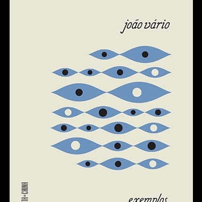 Capa de livro com formas azuis em forma de olho e texto em preto