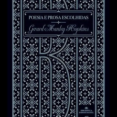 Capa de livro azul escuro com padrão branco e texto em branco