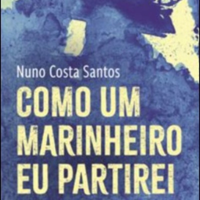 Capa de livro azul com título em amarelo e barco a vela