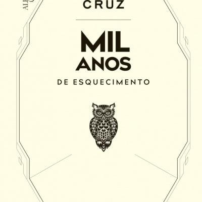 Capa do livro 'Mil Anos de Esquecimento' de Afonso Cruz com ilustração de coruja