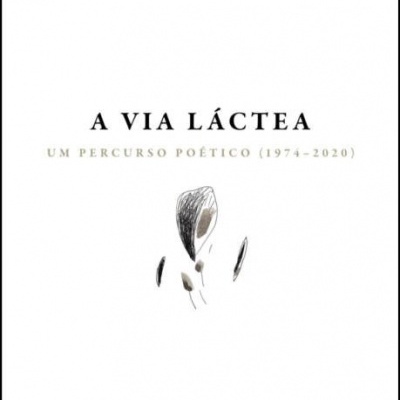 Capa de livro branco com texto preto e dourado e desenho abstrato