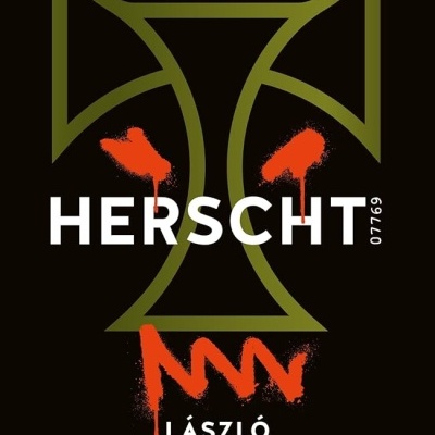 Capa do livro HERSCHT de László Krasznahorkai com design preto, verde e vermelho