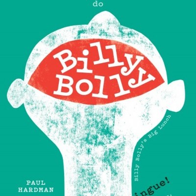 Capa de livro A Almoçarada do Billy y Bolly com design gráfico simples