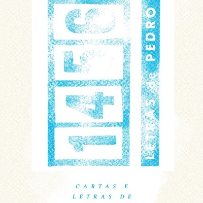 Capa de livro com título 1466 e texto Letras de Pedro Sete em azul sobre fundo branco