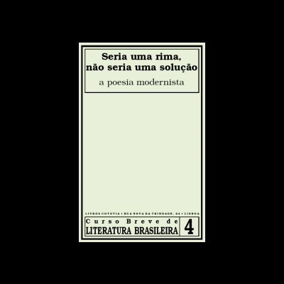 Capa de livro Seria uma rima, não seria uma solução com texto e design simples em verde claro, preto e branco