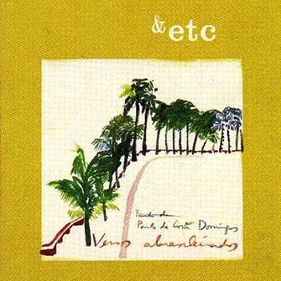 Capa amarela com título &etc e ilustração de palmeiras e texto manuscrito