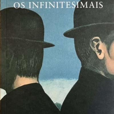 Capa de livro azul com figuras masculinas e texto em branco