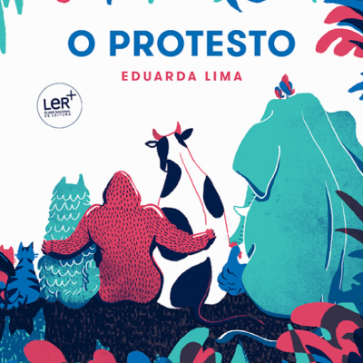 Capa de livro O PROTESTO por Eduarda Lima com ilustração colorida