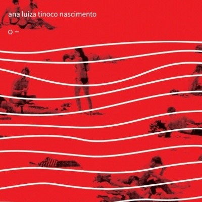 Capa de livro vermelha com texto branco e linhas onduladas brancas horizontais