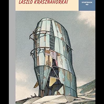 Capa de livro com estrutura metálica e texto de título e autor