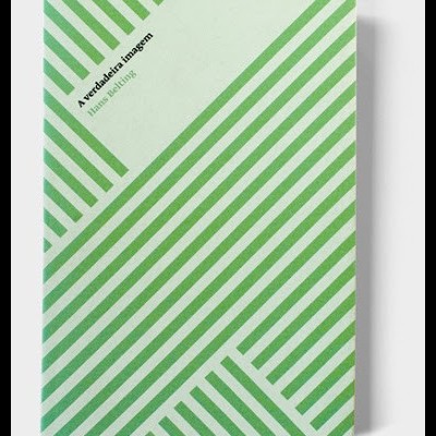 Livro verde claro com linhas verdes diagonais e título 'A verdadeira imagem'