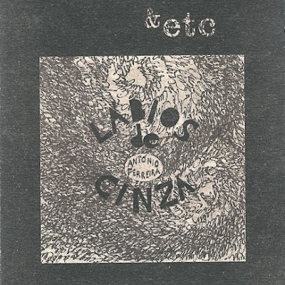 Capa de livro com texto e desenho abstrato preto e branco