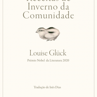 Capa de livro 'Receitas de Inverno da Comunidade' com imagem de pássaro.