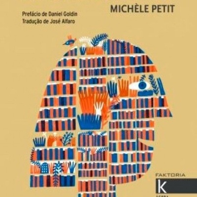 Capa de livro 'SOMOS ANIMAIS POÉTICOS' com ilustração colorida abstrata de figura humana feita de livros