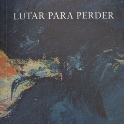 Capa de livro Lutar para Perder de Jorge Roque com fundo artístico escuro
