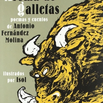 Capa de livro com ilustração de um touro amarelo e texto em espanhol