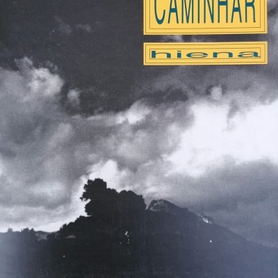 Capa do livro preto e branco com texto amarelo 'Henry David Thoreau CAMINHAR hiena'