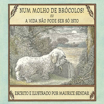 Capa de livro com ilustração de cão ao luar e texto em português