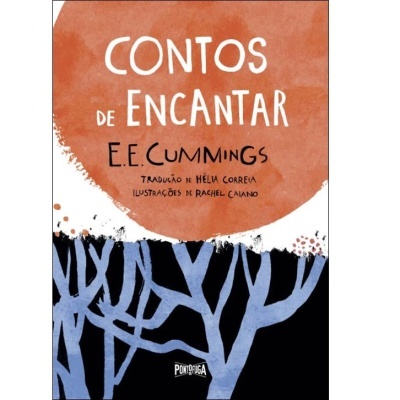 Capa de livro 'CONTOS DE ENCANTAR' de E.E.Cummings com ilustração de árvores