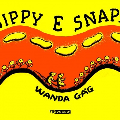 Capa de livro colorida com texto e ilustrações de amendoins, flores e patinhos.