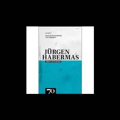 Capa de livro Jürgen Habermas Obras Escolhidas com fundo branco e azul
