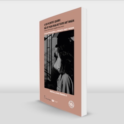 Livro com capa bege e foto preto e branco de mulher de perfil