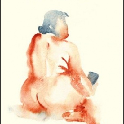 Capa do livro 'A Gorda' de Isabela Figueiredo com ilustração em aquarela de figura feminina