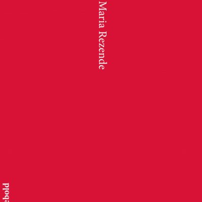 Fundo vermelho com texto branco vertical