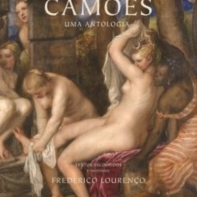 Capa do livro Camões Uma Antologia com pintura clássica e texto