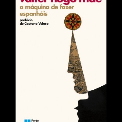 Capa de livro com título e nome do autor, silhueta em preto e padrão floral.