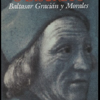 Capa de livro com rosto pintado de homem idoso, título O DISCRETO, autor Baltasar Gracián y Morales