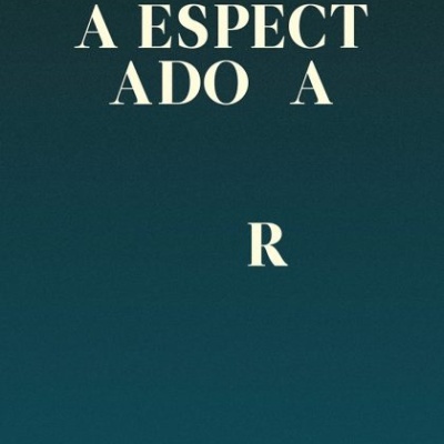 Capa de livro azul esverdeado com texto branco 'A ESPECTADO A R' e autor Miguel Castro Caldas