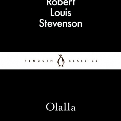 capa de livro preta com título Olalla e nome do autor Robert Louis Stevenson