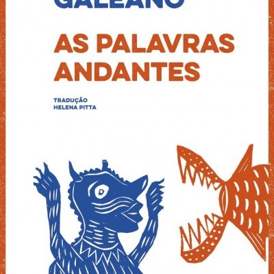 Capa de livro branco com ilustrações azul e laranja e texto em letras maiúsculas