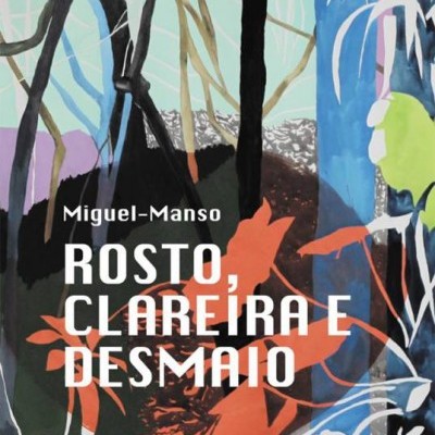 Capa de livro com arte abstrata de árvores e plantas coloridas