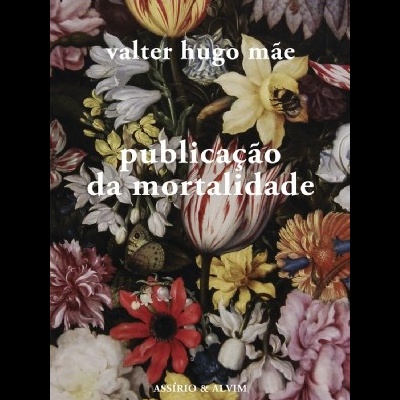 Capa de livro com flores coloridas e texto em branco