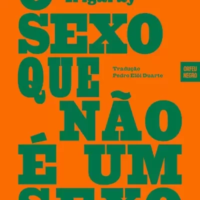 Capa de livro laranja com texto verde grande