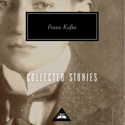 Capa de livro com foto a preto e branco de homem e texto franz Kafka, COLLECTED STORIES, EVERYMAN'S LIBRARY