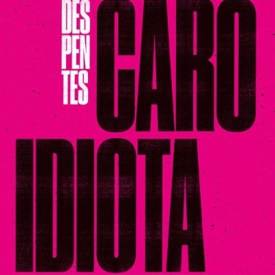 Capa de livro rosa com texto preto e branco 'DESPENTES IDIOTA CARO' e 'ELSINORE'