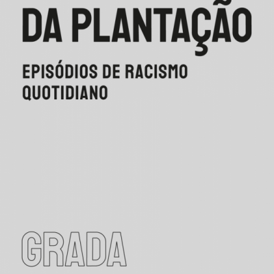 Capa de livro cinza claro com texto em preto e branco