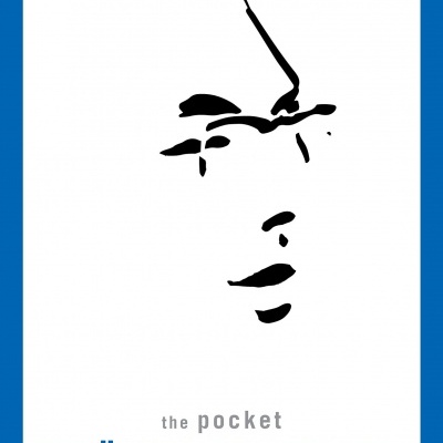 Capa de livro com ilustração minimalista e texto em azul e cinzento