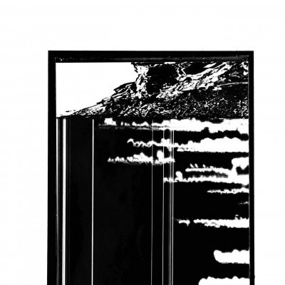 Capa de livro Fotocópias John Berger com imagem abstrata em preto e branco