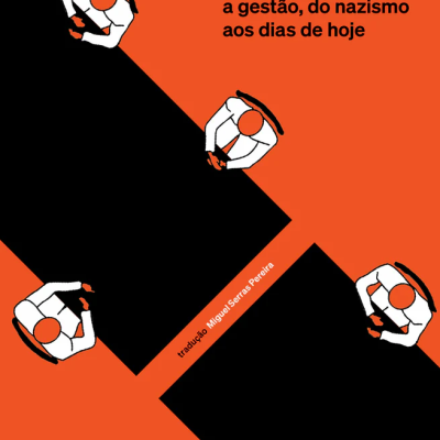 Capa do livro 'Livres de Obedecer' com design laranja, preto e figuras humanas estilizadas.