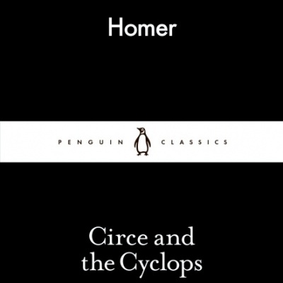 Capa de livro Penguin Classics Circe and the Cyclops de Homer com design preto e branco