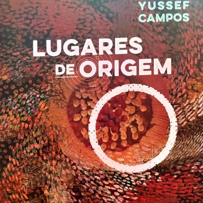 Capa de livro com título 'LUGARES DE ORIGEM' e nomes dos autores em fundo colorido abstrato