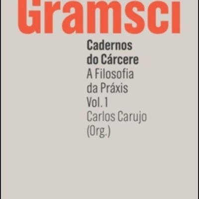 Capa de livro com texto em laranja e preto sobre fundo cinza claro
